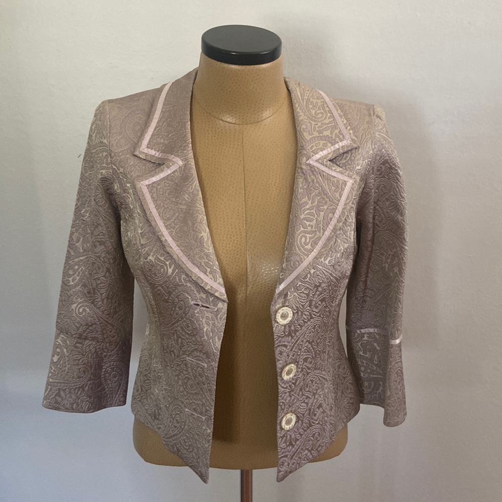 Matty M 3/4 Sleeve Tapestry Jacket